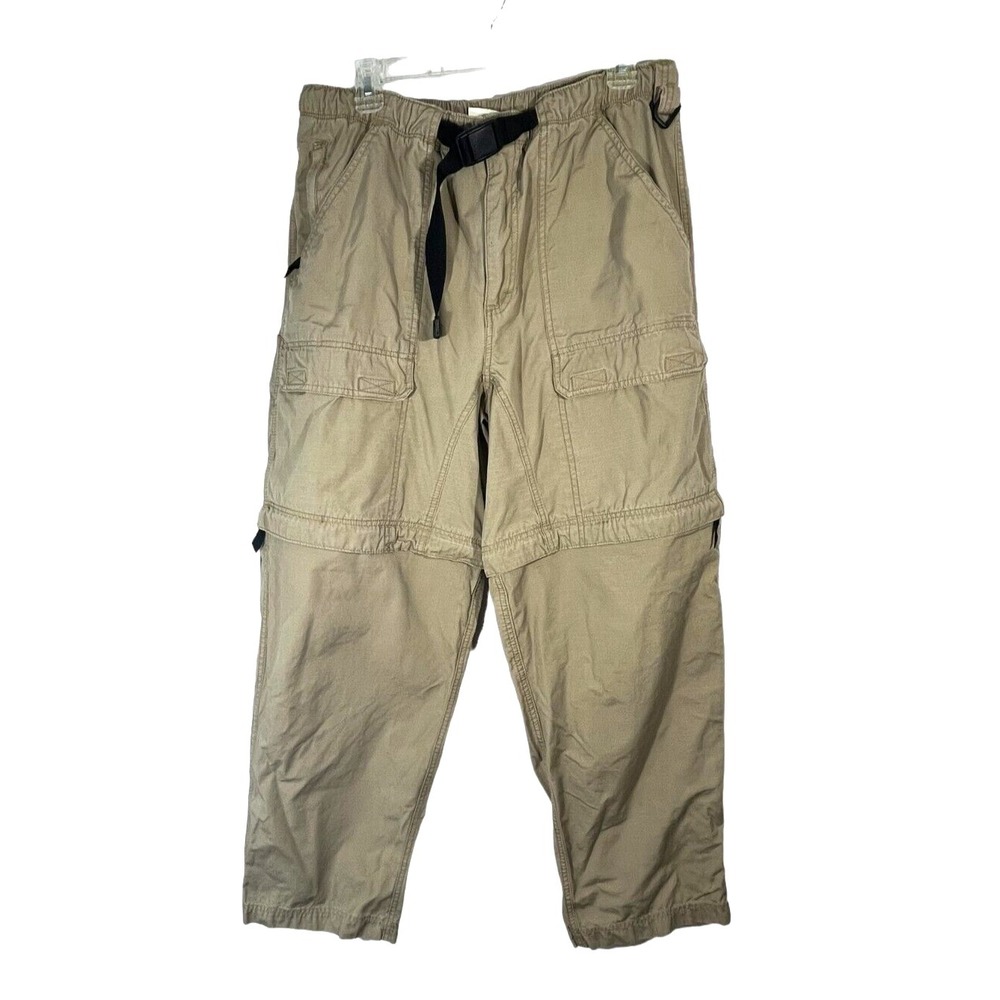 Magellan Men's Convertible Zip Off Pants‎ Shorts Khaki Cargo L 33" Waist